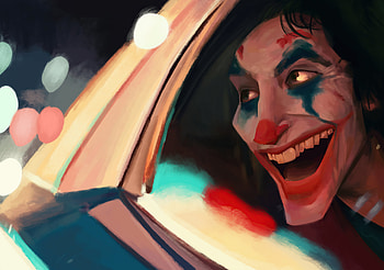 Joker In Police Car Smiling, joker, superheroes, artwork, artist, artstation HD wallpaper