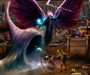 Dark Fantasy, wings, fantasy, art, dark HD wallpaper