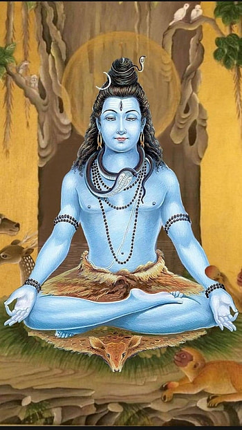 Bholenath Ki , Tree Background, painting HD phone wallpaper