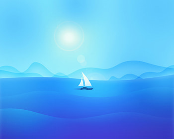 Sea, sail boat, material, minimal HD wallpaper