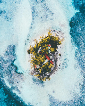 Nature, View From Above, Ocean, Plane, Airplane, Islands HD phone wallpaper