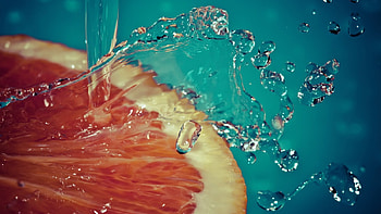 Fruits, Water, Food, Oranges, Drops HD wallpaper
