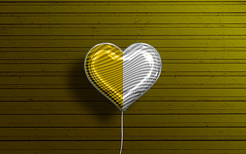 I Love Antrim, , realistic balloons, yellow wooden background, Day of Antrim, irish counties, flag of Antrim, Ireland, balloon with flag, Counties of Ireland, Antrim flag, Antrim HD wallpaper