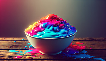 Colorful Pudding Art, Pudding, paint, colors, bowl, artistic HD wallpaper