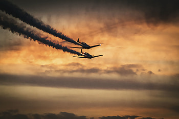 Sky, Smoke, Airplanes, Miscellanea, Miscellaneous, Military HD wallpaper