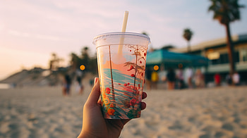 Sunset Beach Slurpee -, food, Slurpee HD wallpaper