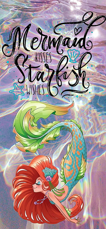 Sirena, art, cartoon, agua HD phone wallpaper