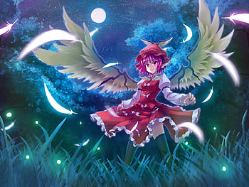 Touhou New Girl, classic, girl, angel, beauty, anime, touhou, game, wall, new HD wallpaper