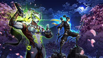 Genji Overwatch, Hanzo Overwatch HD wallpaper