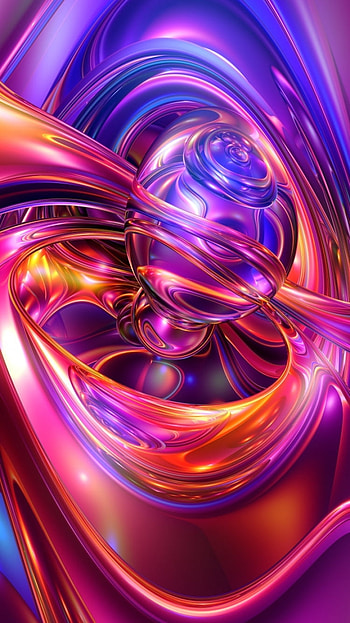 Neon Violet Vortex — 3D Swirl , CGI, swirl, purple, pink, colors, colorful, Abstract, 3D, abstract purple HD phone wallpaper