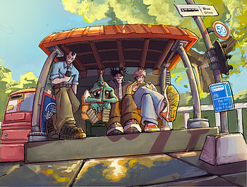 Jujutsu Kaisen Anime – Chill at the Bus Stop Scene, Anime, Jujutsu Kaisen HD wallpaper