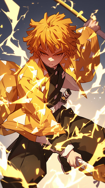 Zenitsu Agatsuma Lightning Breath - Demon Slayer Art, Anime, Demon Slayer: Kimetsu no Yaiba, Zenitsu Agatsuma HD phone wallpaper