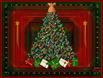 Angel tree, holiday, christmas, green, angel, tree HD wallpaper