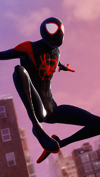 Spider-Man, Miles Morales, Spider-Verse suit HD phone wallpaper
