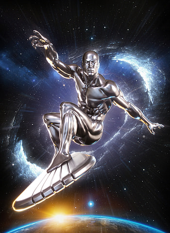 Silver Surfer 3D render, 3D print, ZBrushCentral HD phone wallpaper