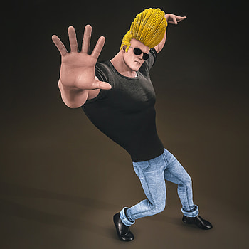 Johnny Bravo, ArtStation, Cartoon character, Artwork HD phone wallpaper