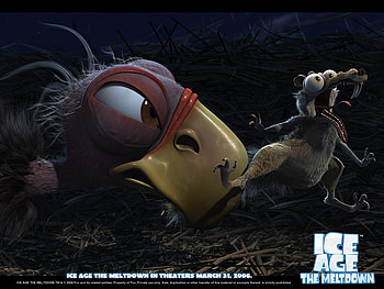 Ice Age The Meltdown, help, movie, vulture, scrat, screaming, nest HD wallpaper
