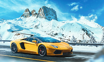 Yellow Lamborghini Aventador, lamborghini-aventador, lamborghini, cars, yellow, behance HD wallpaper