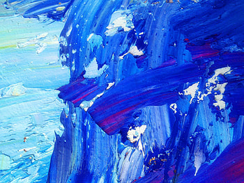 Canvas, texture, stains, blue HD wallpaper