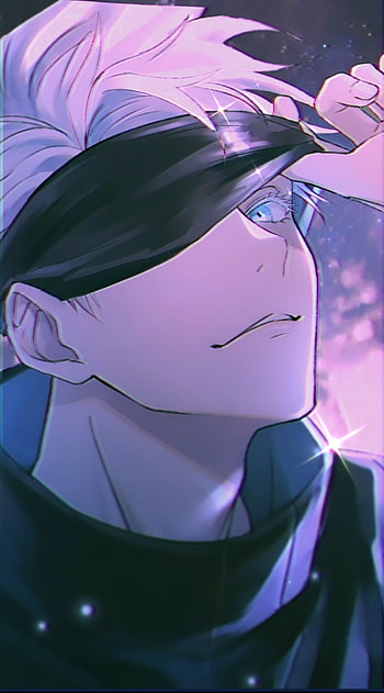 gojo satoru anime, aesthetic, gojo_satoru, magenta, art, pink, android, manga, purple HD phone wallpaper