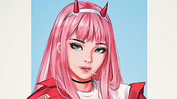 Zero Two Darling In The Franx, darling-in-the-franxx, zero-two-darling-in-the-franxx, anime-girl, anime, artist, artwork, digital-art, artstation HD wallpaper