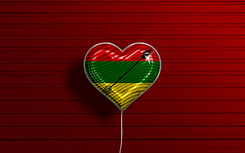 I Love Neiva, , realistic balloons, red wooden background, Day of Neiva, Colombian cities, flag of Neiva, Colombia, balloon with flag, cities of Colombia, Neiva flag, Neiva HD wallpaper
