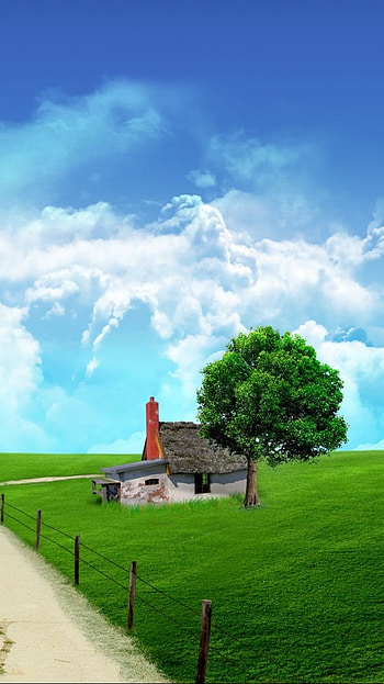 landscape, artistic, nature HD phone wallpaper