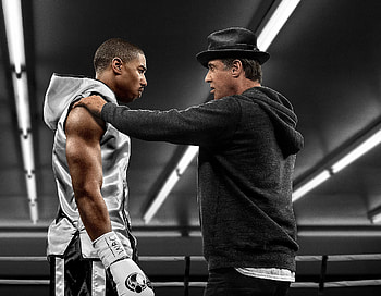Michael B Jordan And Sylvester Stallone In Creed Movie, movies, michael-b-jordan, sylvester-stallone HD wallpaper