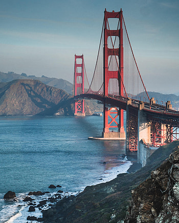 Nature, Water, Sea, Architecture, Rocks, Bridge HD phone wallpaper