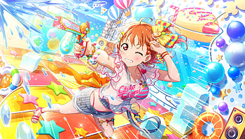 Anime girl, play, Love Live!, water fun HD wallpaper
