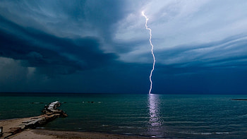 Landscape, Lightning HD wallpaper