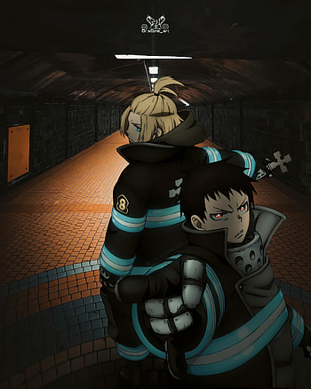 Fire Force , art, human_body HD phone wallpaper