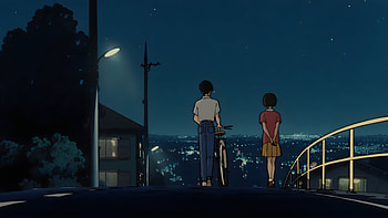 Whisper of the Heart Anime - Serene Night View, Anime, Whisper of the Heart HD wallpaper