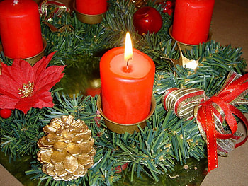 New year candles, decoration, christmas, red, candles, new year HD wallpaper