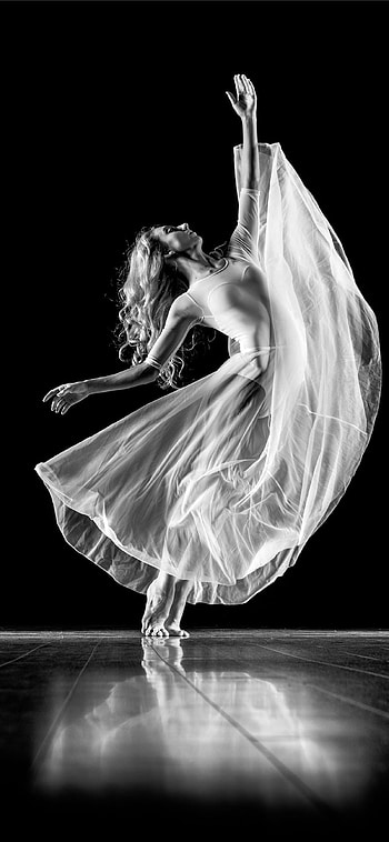 Contemporary Dance, Grayscale graphy, Woman doing ballet HD phone wallpaper