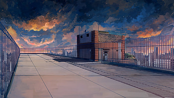 Building, Anime HD wallpaper