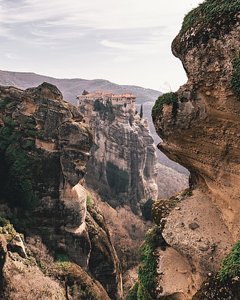 Nature, Mountains, Architecture, Building, Rocks HD phone wallpaper
