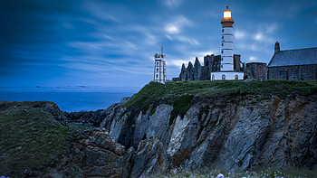 Saint Mathieu Plougonvelin Lighthouse, France, lighthouse, Plougonvelin, Saint Mathieu HD wallpaper