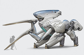 "Renaturation Protocol" - Harvester Unit, Sci Fi, Mech, robot, creature, futuristic HD wallpaper