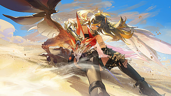 Dehya Soars: Stunning Genshin Impact Masterpiece, Dehya (Genshin Impact), video game, Genshin Impact HD wallpaper
