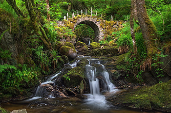 scotland, natur, bridge, waterfall HD wallpaper
