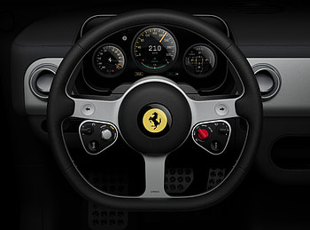 Ferrari Luce — Prancing Horse Steering Wheel, Vehicle, Car Interior, Dashboard HD wallpaper