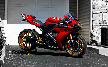 2022, Yamaha YZF-R1, , side view, exterior, red YZF-R1, superbike, japanese sportbikes, Yamaha HD wallpaper
