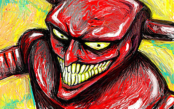 Art, Drawing, , Smile, Robot Devil, Robodiavol, Futurama HD wallpaper