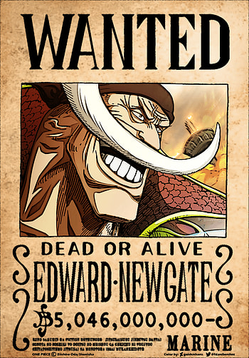 Edward Newgate - WANTED // One Piece cap. 957. One piece drawing, One piece bounties, One piece, Ussop Bounty HD phone wallpaper