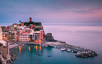 Vernazza, , harbor, italian cities, coast, sea, blue water, La Spezia, Liguria, Italy, Europe HD wallpaper