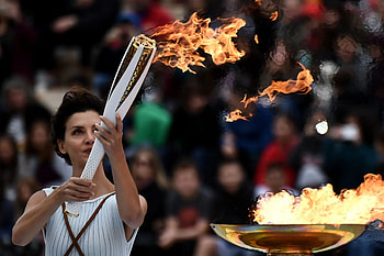 Katerina Lechou, Olympic Flame HD wallpaper