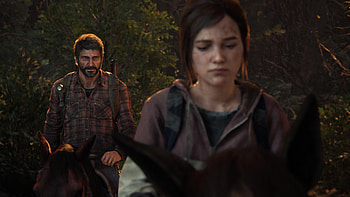The Last of Us - Ellie and Joel, The Last Of Us, Ellie (The Last of Us), nature, horse HD wallpaper