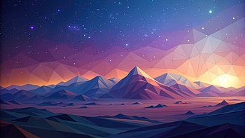 Glowing Mountain Majesty, artist, artwork, digital-art, art, deviantart HD wallpaper