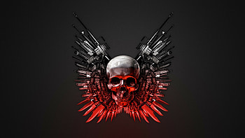 The Expendables 4, Movies dark skull weapon HD wallpaper